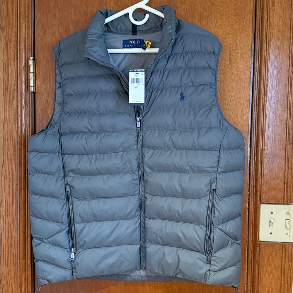 Polo Ralph Lauren Sage Puffer Vest Khaki light grey L